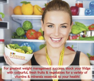 A woman pulls a bowl of vegetables out of her refrigerator.