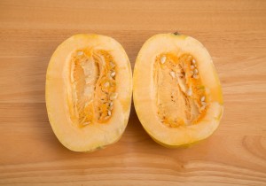 Half Spaghetti Squash With Seed Pulp